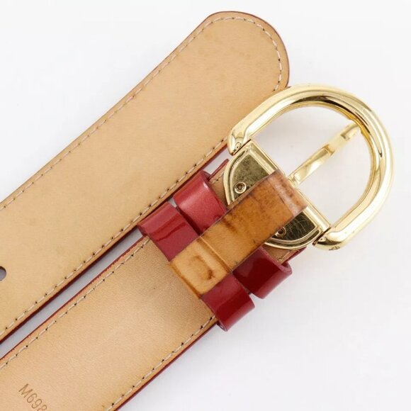 LOUIS VUITTON ceinture belt M6980 Pomdamul Red Monogram Vernis Women - Picture 7 of 16